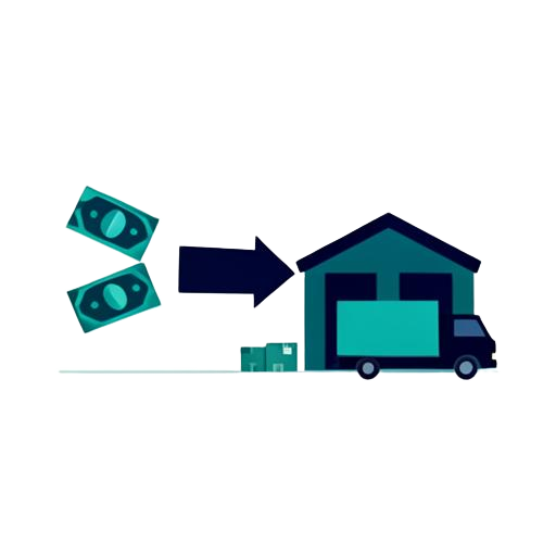Money going directly to a supplier warehouse and delivery truck
